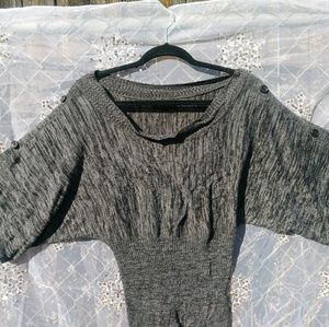 Grey sweater blouse